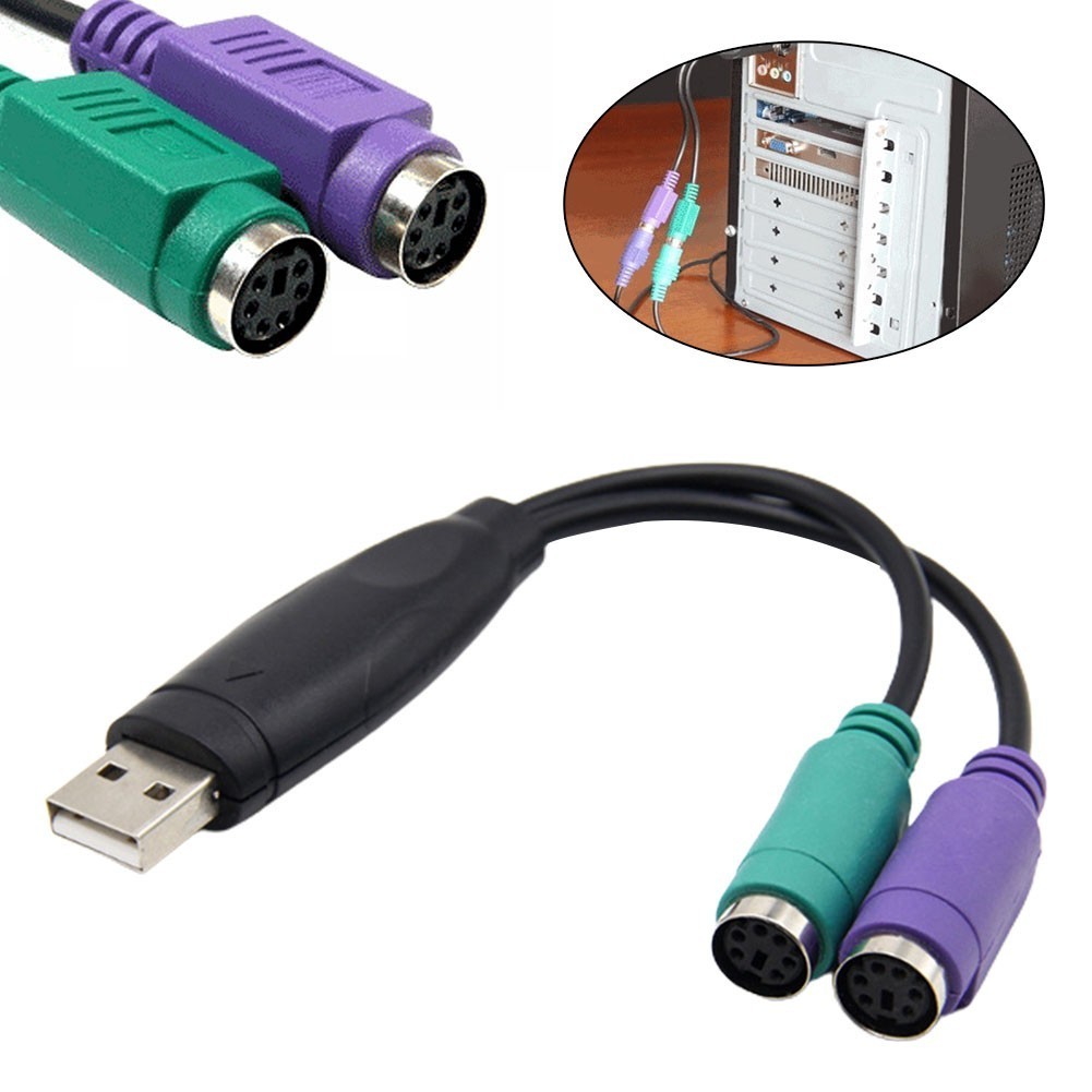 On Sale USB to PS2 Adapter Convertor supports KVM scanning keyboard ...