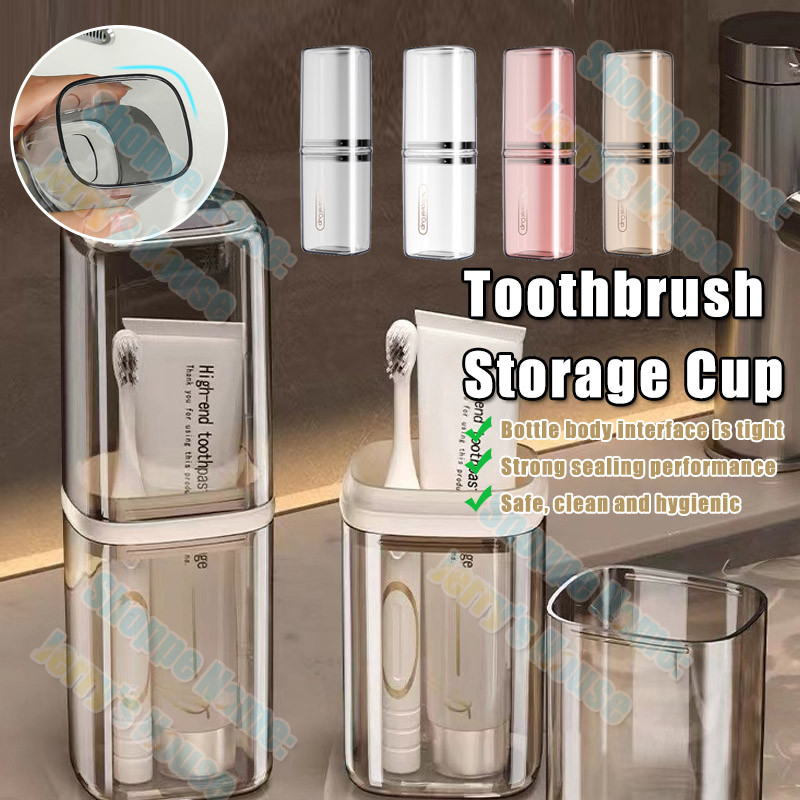 Toothbrush Storage Cup Portable Toiletries Toothpaste Holder Mouthwash ...