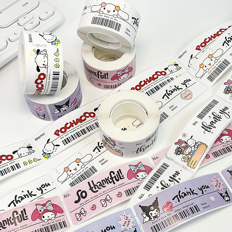 120pcs/roll Sanrio Label Stickers Envelope Sealing Sticker Tapes ...