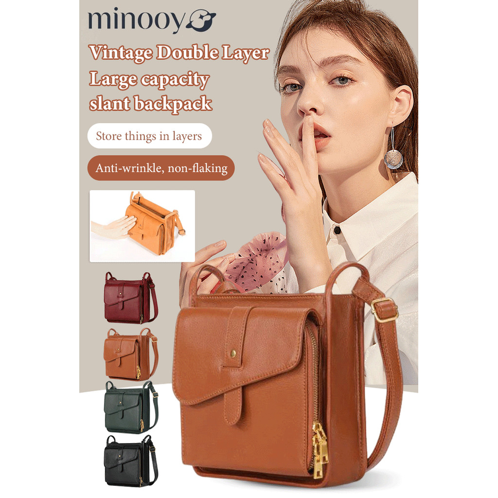 Casual Shoulder Bag Women Cowhide Waterproof Outdoor Sports Travel Bags Student Book Computer Bag