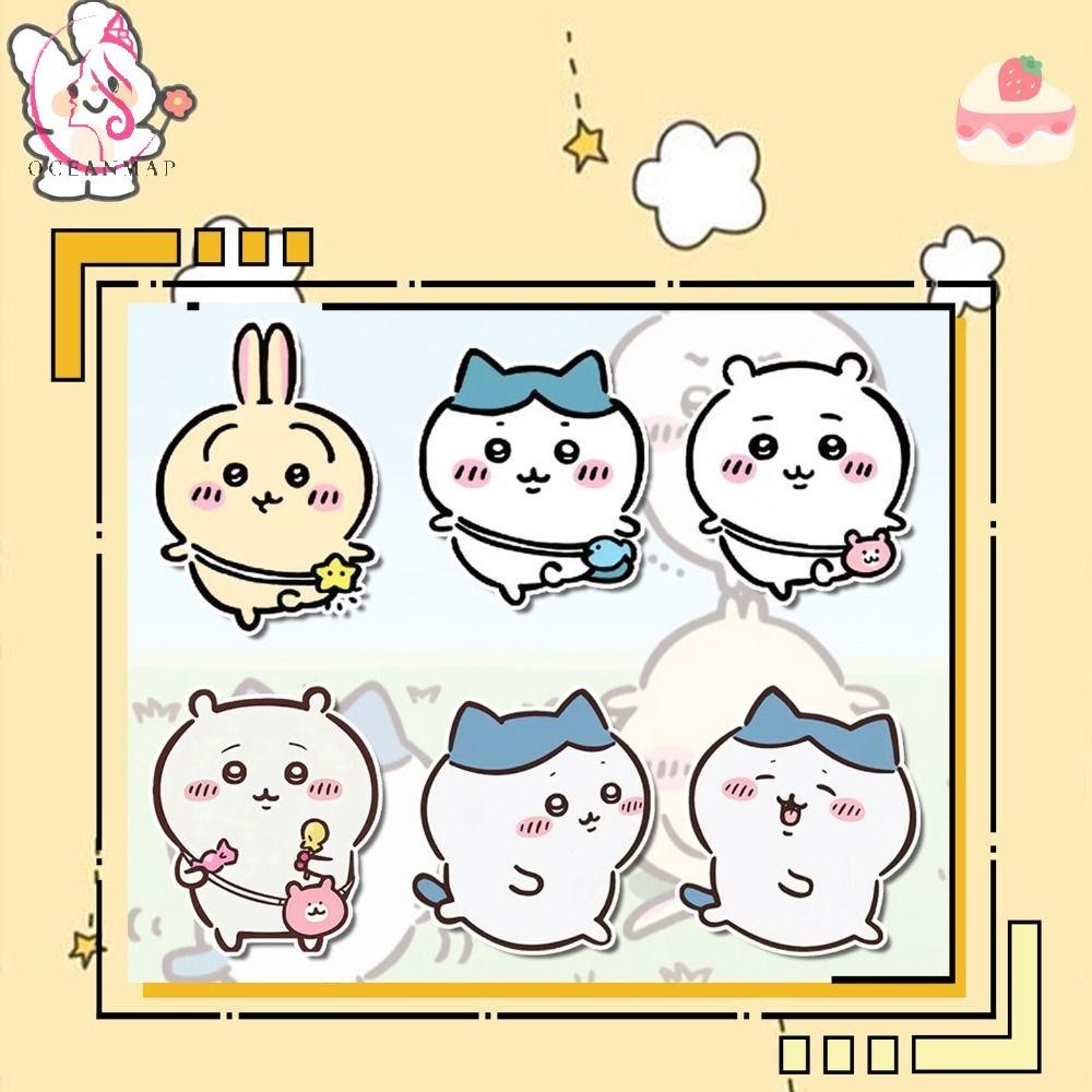 6 Stück Niedliche Anime Abzeichen - Hachiware Figuren Pins Für Rucksack & Kleidung