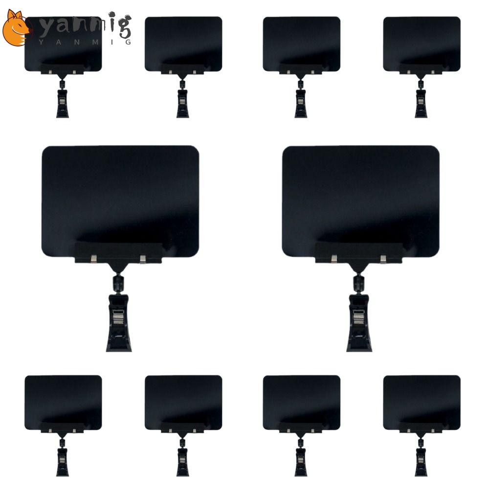 YANMIG Reuse Sign, Black Plastic Display Clips, 10 Packs Double Head ...
