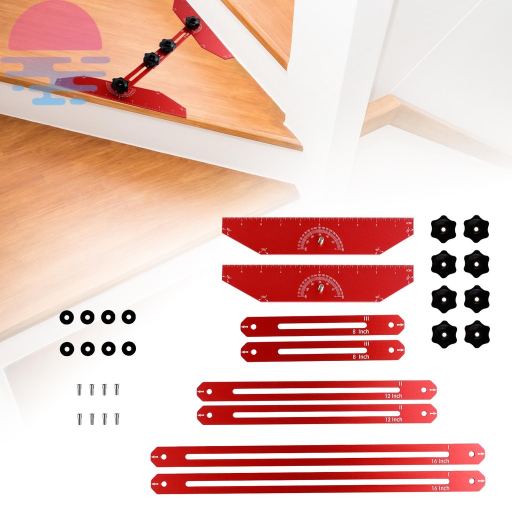 Stair Measuring Ruler Set Stair Tread Template Tool 11-60 Inch Precise ...