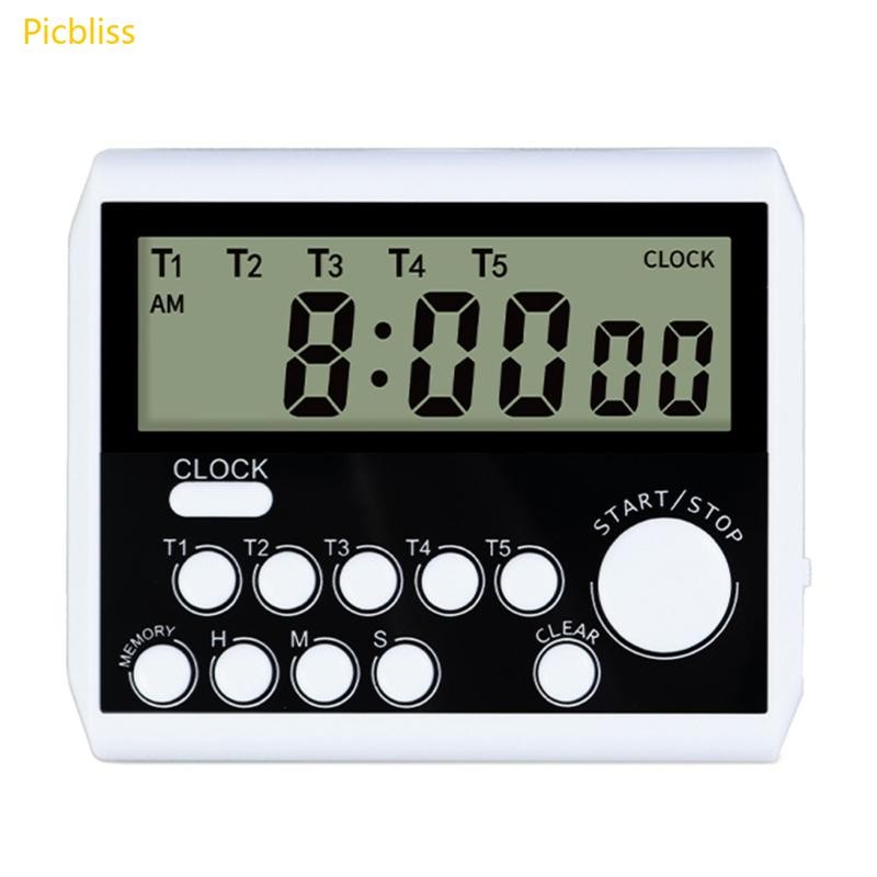 Picbliss Multifunction 5 Channel Cooking Timer with Large Display ...