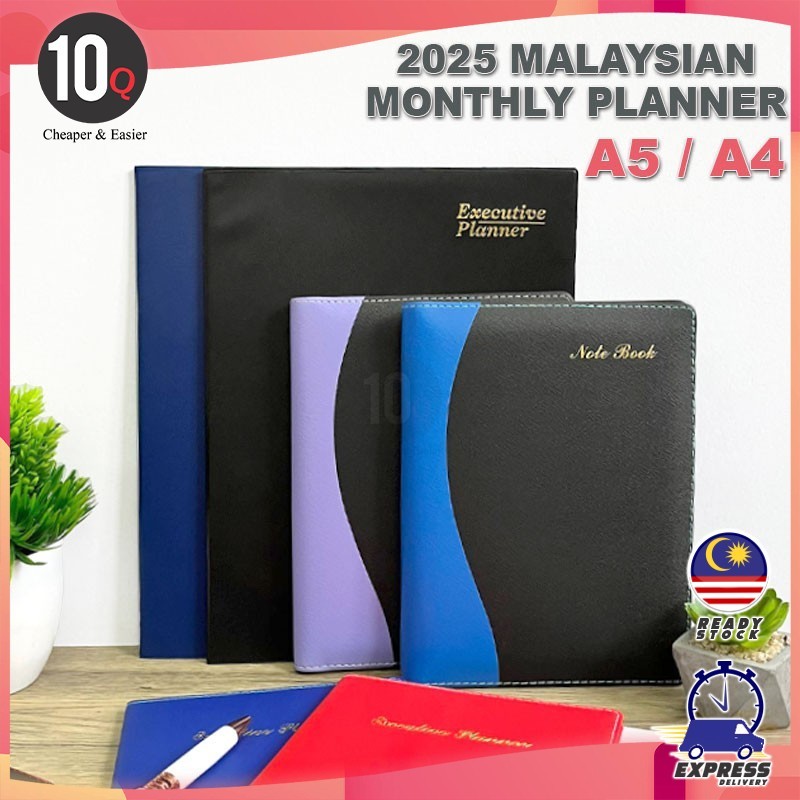 10Q A4 / A5 TPS Executive Planner 2025 Monthly Year Planner Malaysia