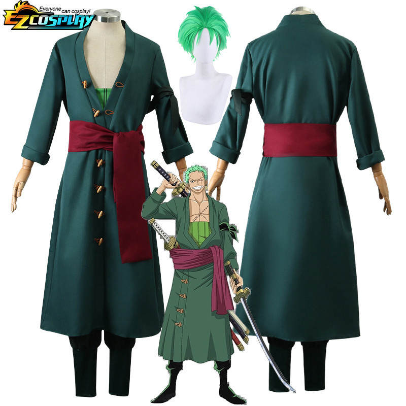ZST Roronoa Zoro 2nd Cosplay Costume Outfits Kimono Robe Cloak Cape ...