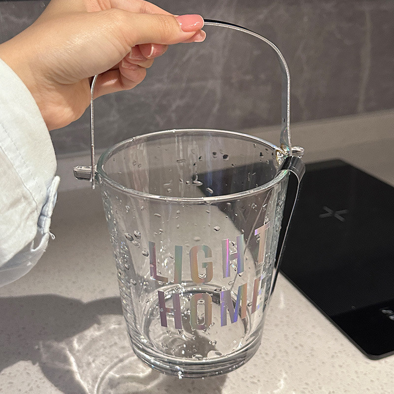 Glass Ice Bucket High-value Commercial Champagne Bucket ins Simple ...