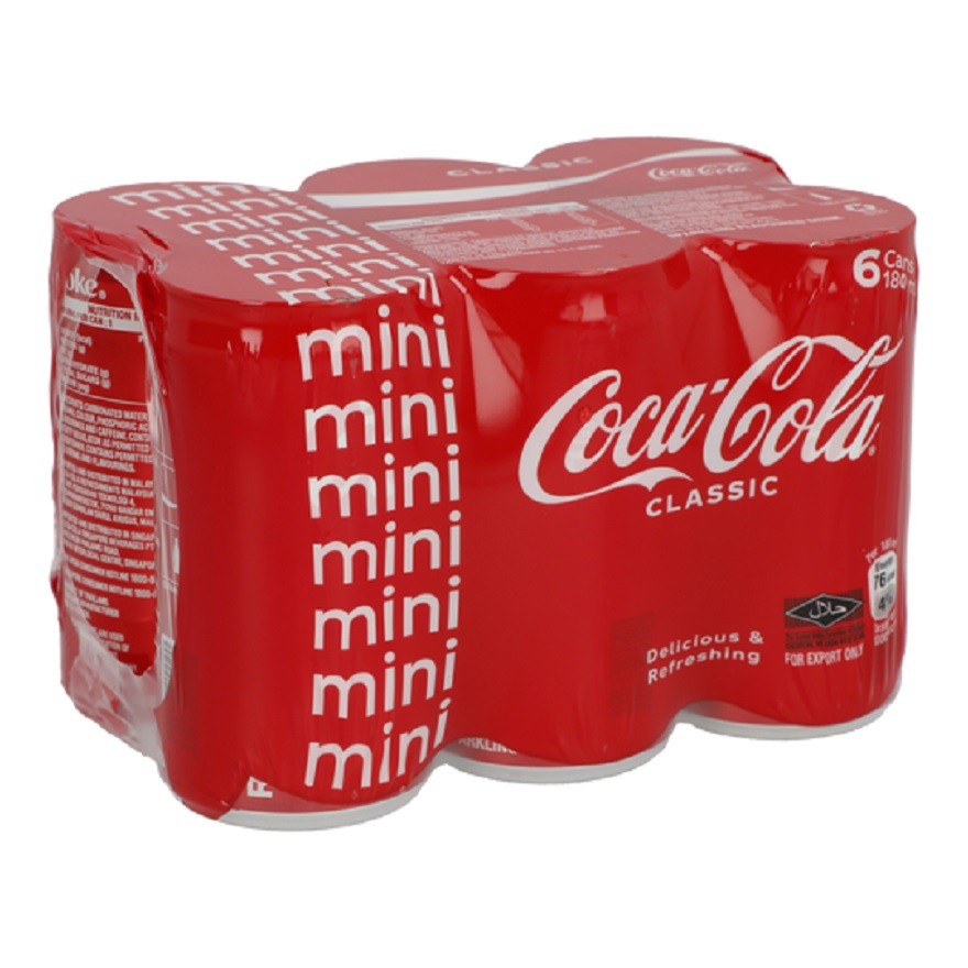 COCA-COLA Mini Klassik 6x180ml | Shopee Malaysia