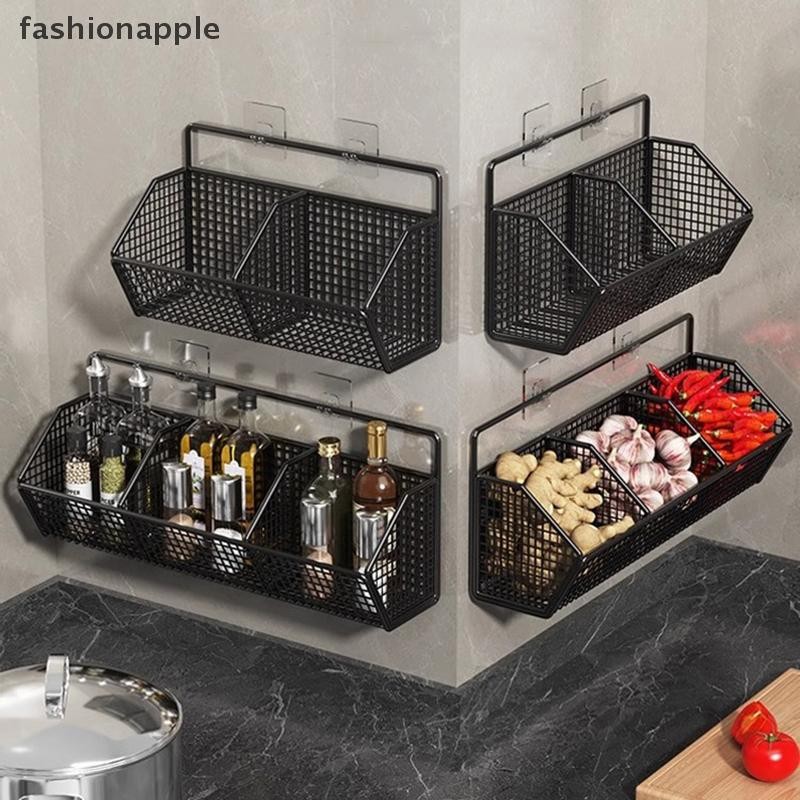 FAMY Wall Mounted Storage Rack Onion Ginger Garlic Condiments Spice ...