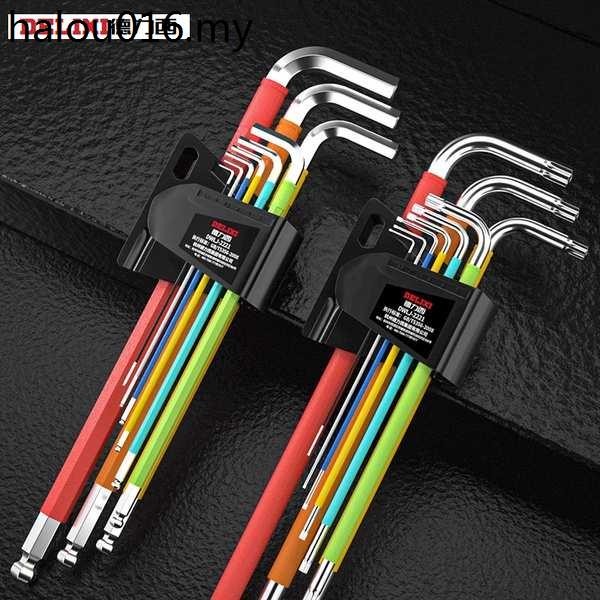 Delixi Color Allen Wrench Set Tool Extended Hexagon Screwdriver Multi ...