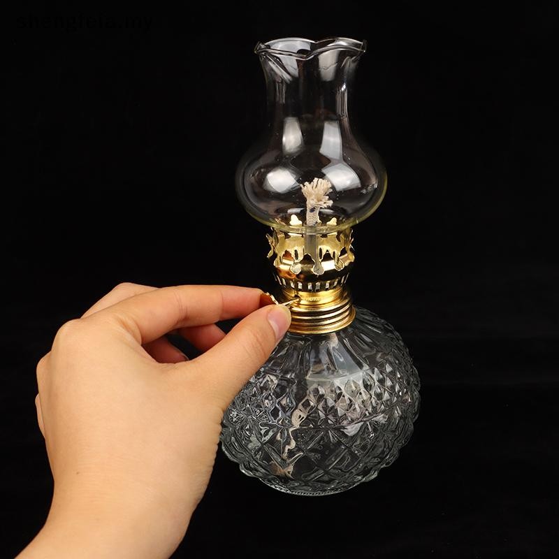 1pc Rtic Large Oil Lamp Vintage Glass Kerosene Lamp Antique Oil Lamps For Indoor Use Emergency Lighting Hurricane Lamp Chamber Does Not Contain Liquid Wedding P 64137320