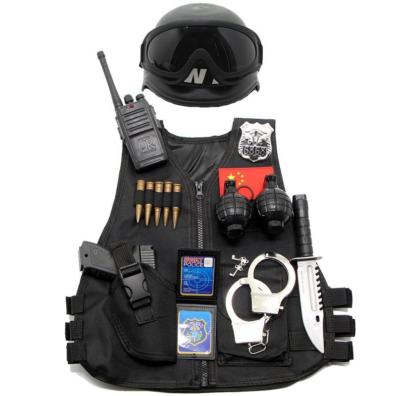 Multi-accessories Set Small Police Set Children's Toy Gun Combat ...