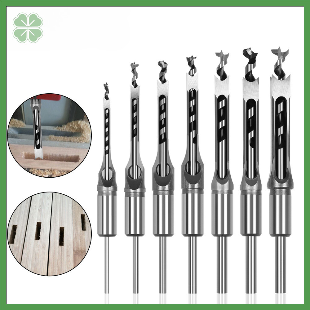 Square Mortise Chisel Bit Set for Woodworking Hollow Square Drill Bits ...