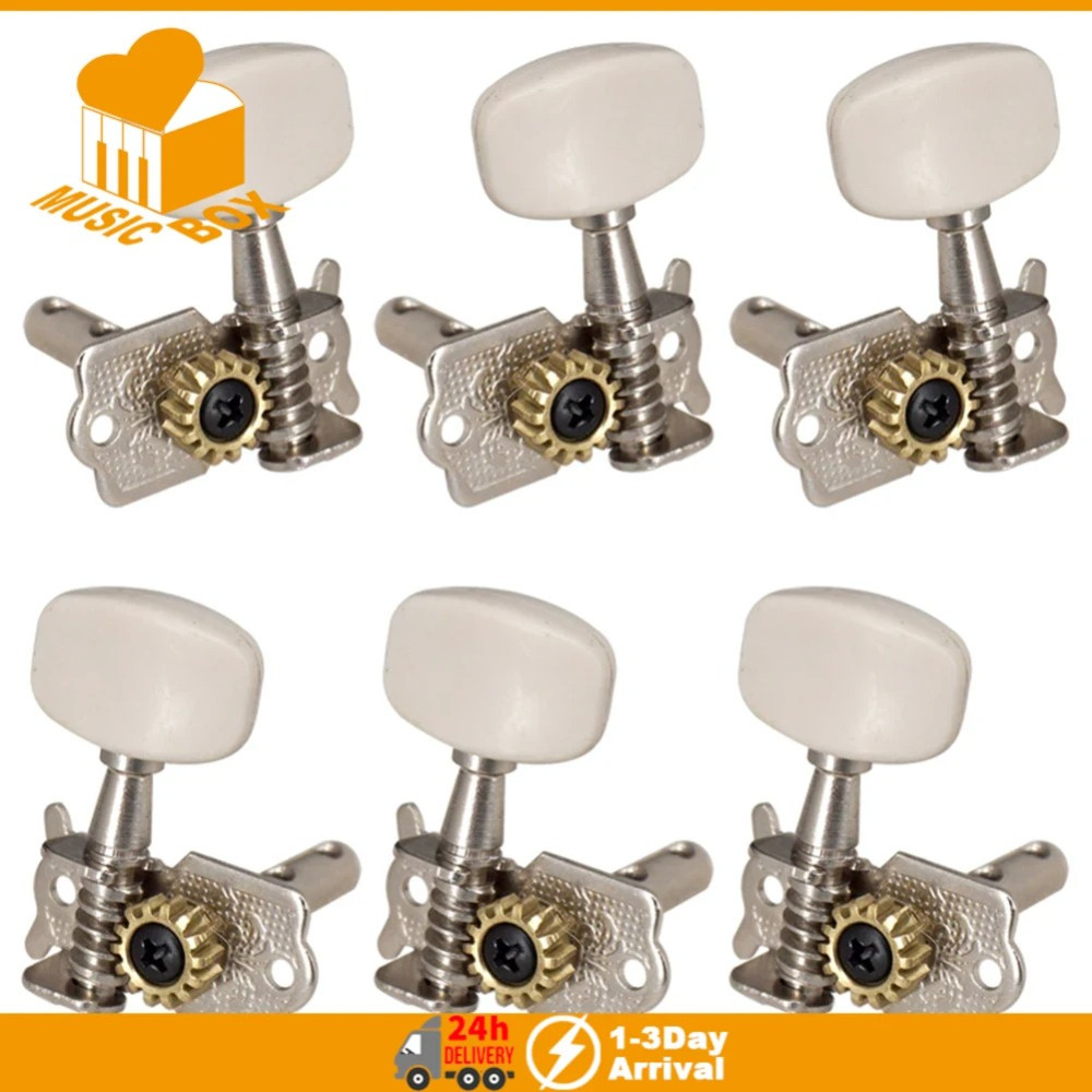 6pcs Acoustic Guitar Open String Button Tuning Pegs Metal Machine Head ...