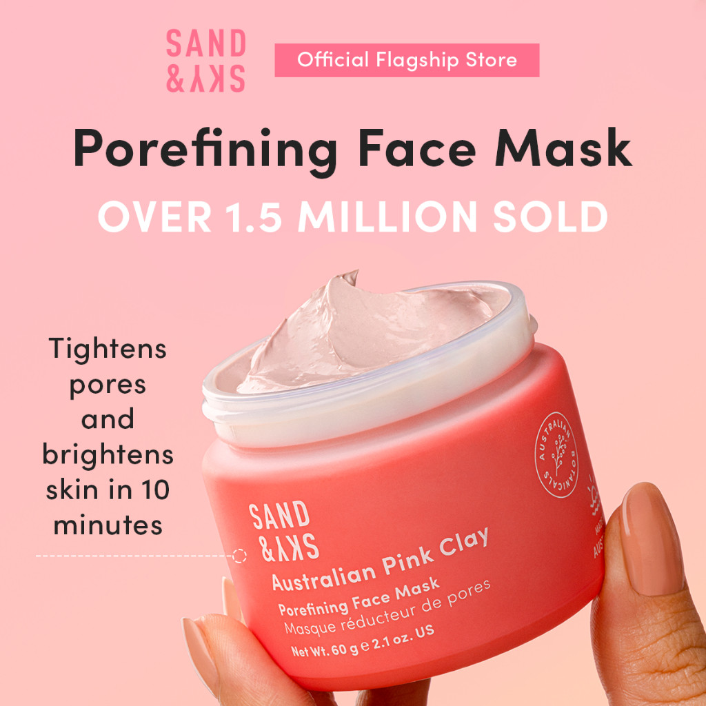 Masque Visage Sand & Sky Australian Pink Clay - 13g, Affine Les Pores, Neuf Sous Emballage
