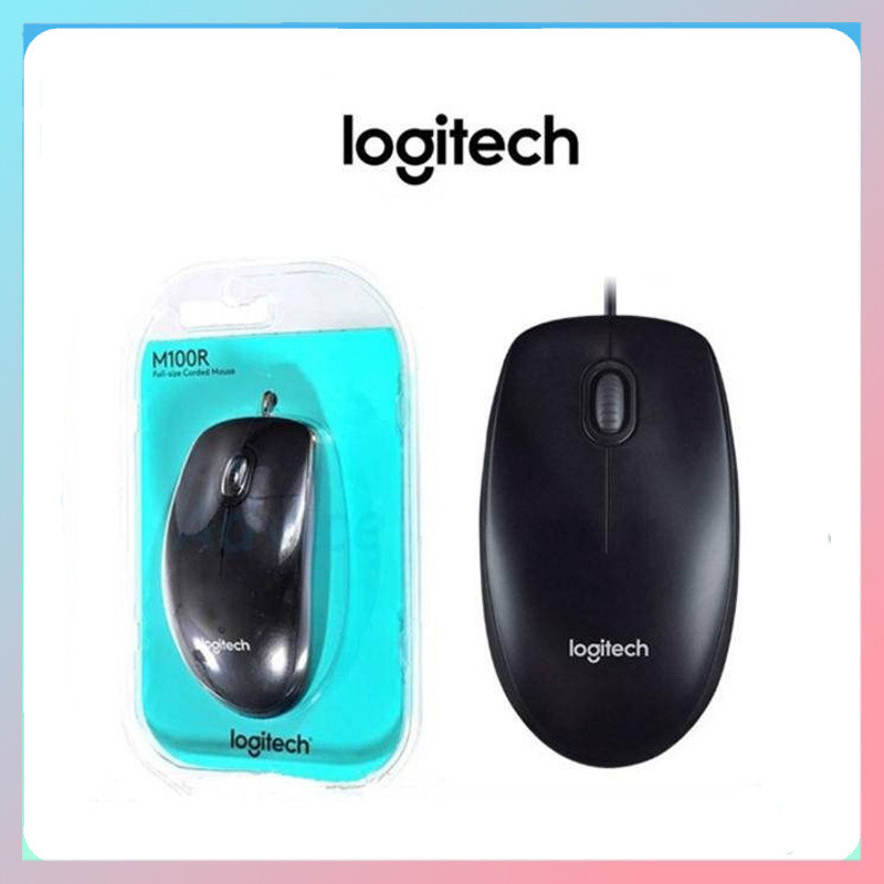 Logitech M100R USB Wired Optical Mouse Black | Shopee Malaysia