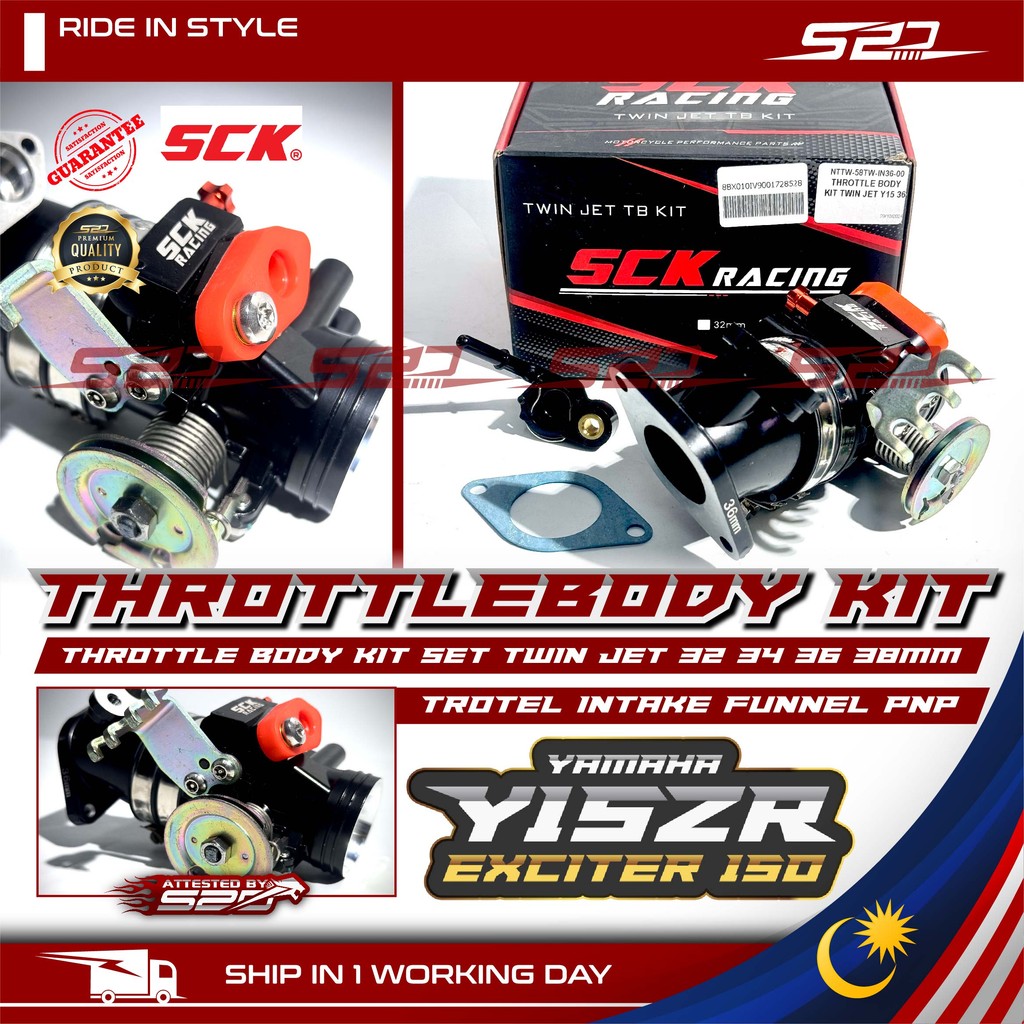 ThrottleBody Kit Set SCK Racing Y15 Y15ZR EXCITER 150 Throttle Body ...
