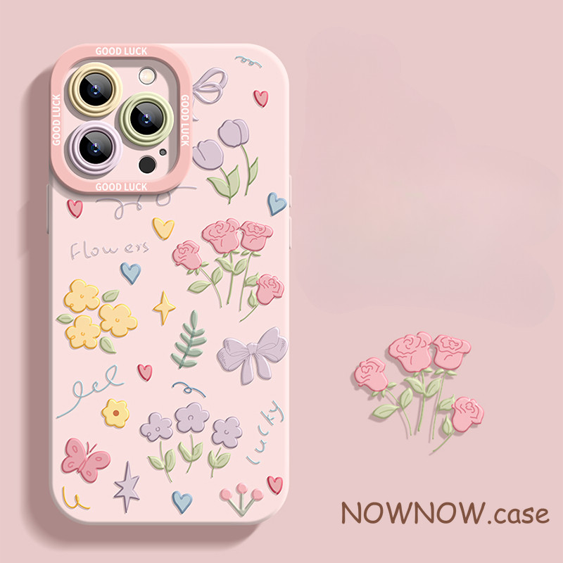 For iPhone 15 14 13 12 11 Pro Max X XR XS MAX 7 8 Plus Colorful Spring ...