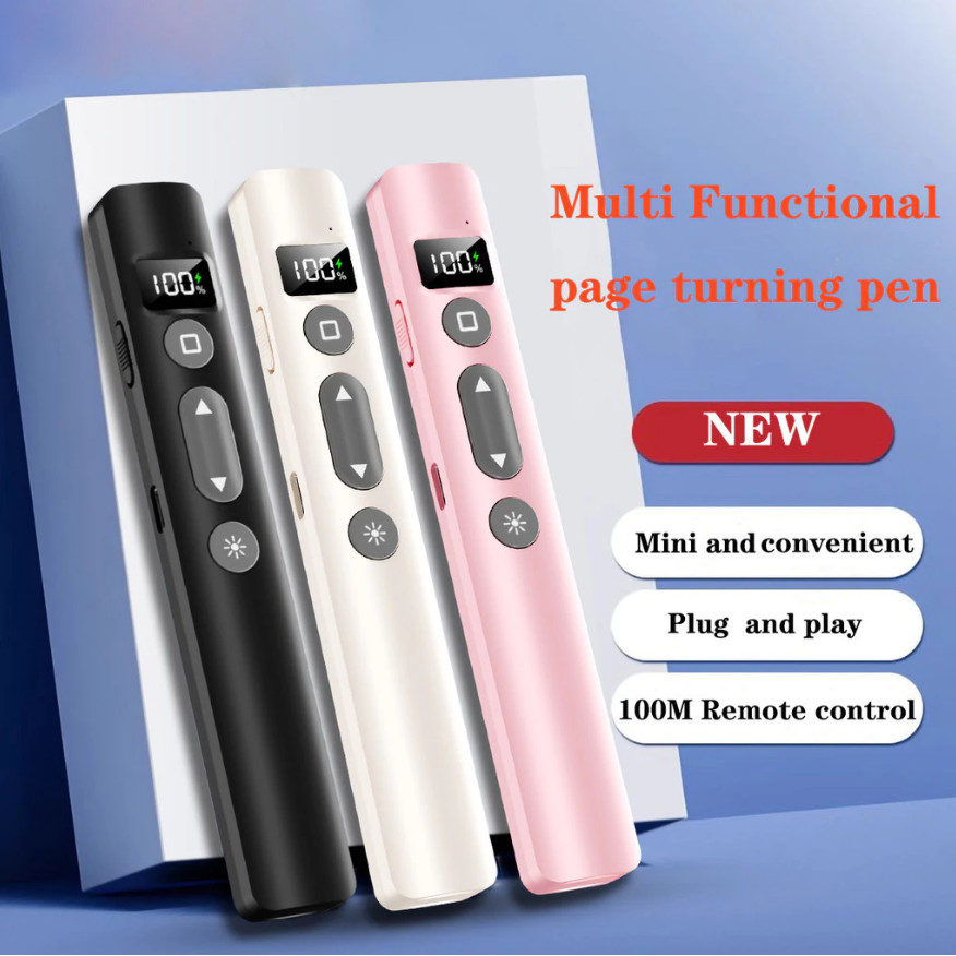2.4Ghz Laser Pointer Rechargeable Presentation Clicker Power Display ...
