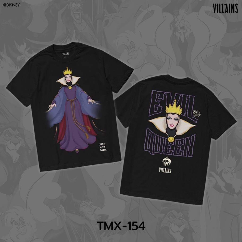 Disney Villain Black T-Shirt Front EVIL QUEEN Image with 