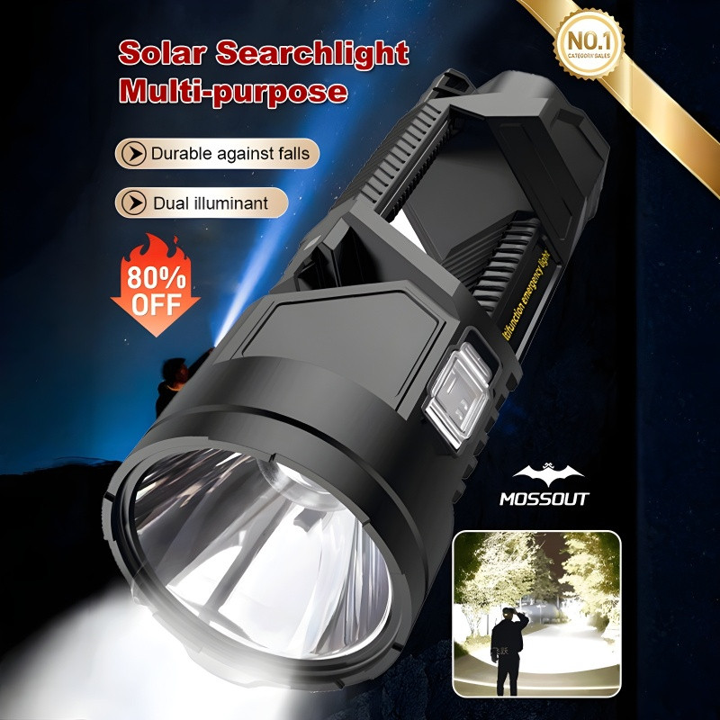 Solar Powered Outdoor Flashlight Solar Powered Hand Flashlight ...