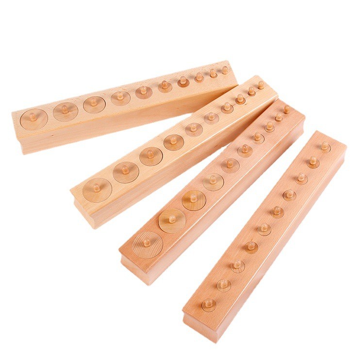 Montessori Interactive Wooden Socket Cylinder Toy 3-6 Years | Shopee ...