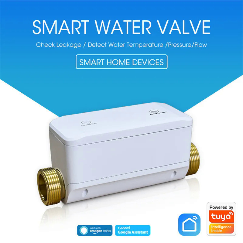 Tuya Smart WiFi Water Valve APP On/Off Control Water pressure / Flow ...