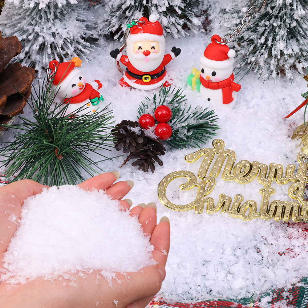 Christmas Artificial Snow Powder - Fake Snowflake Winter Scene Prop ...