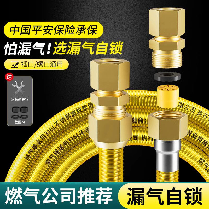 Jiayun Copper Head Stainless Steel Gas Pipe Corrugated Pipe Gas Natural ...