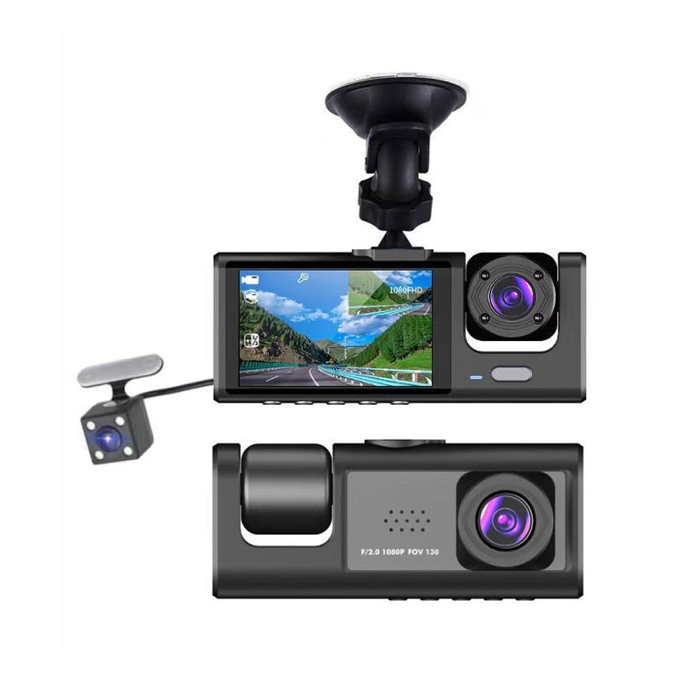 1080P DVR Dash Camera Front & Inside & Rear Camera Driving Recorder 2 ...