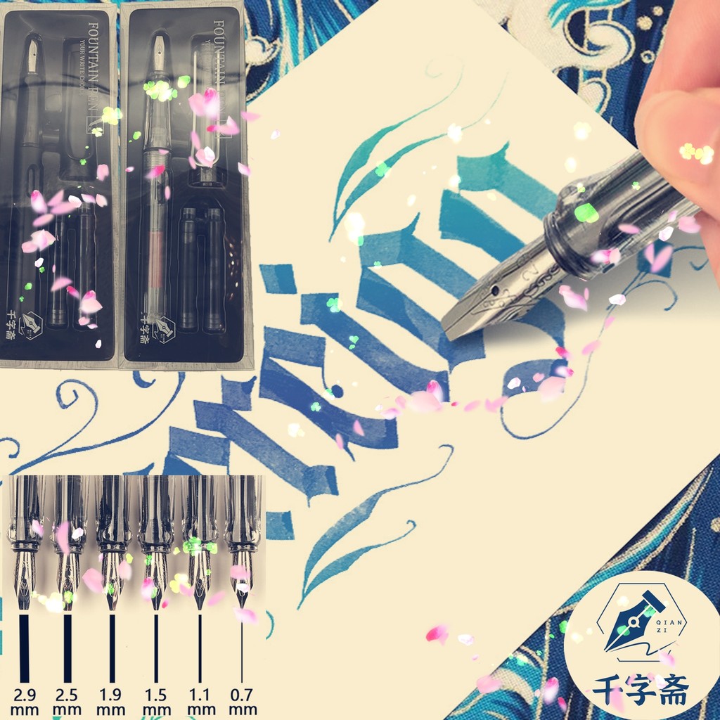 Flat Tip Pen Calligraphy Parallel Pen Fountain Pen Caligraphy