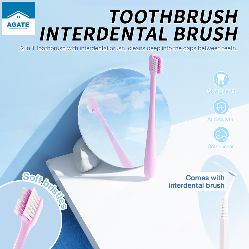 1PCS Orthodontic V-Shaped Toothbrush Soft Bristle Small Head Interspace ...