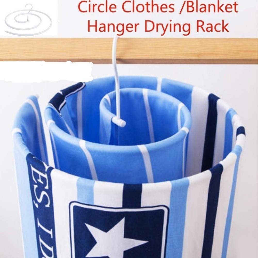 Circle Clothes Hanger Rotating Storage Rack Round Drying For Quilt ...