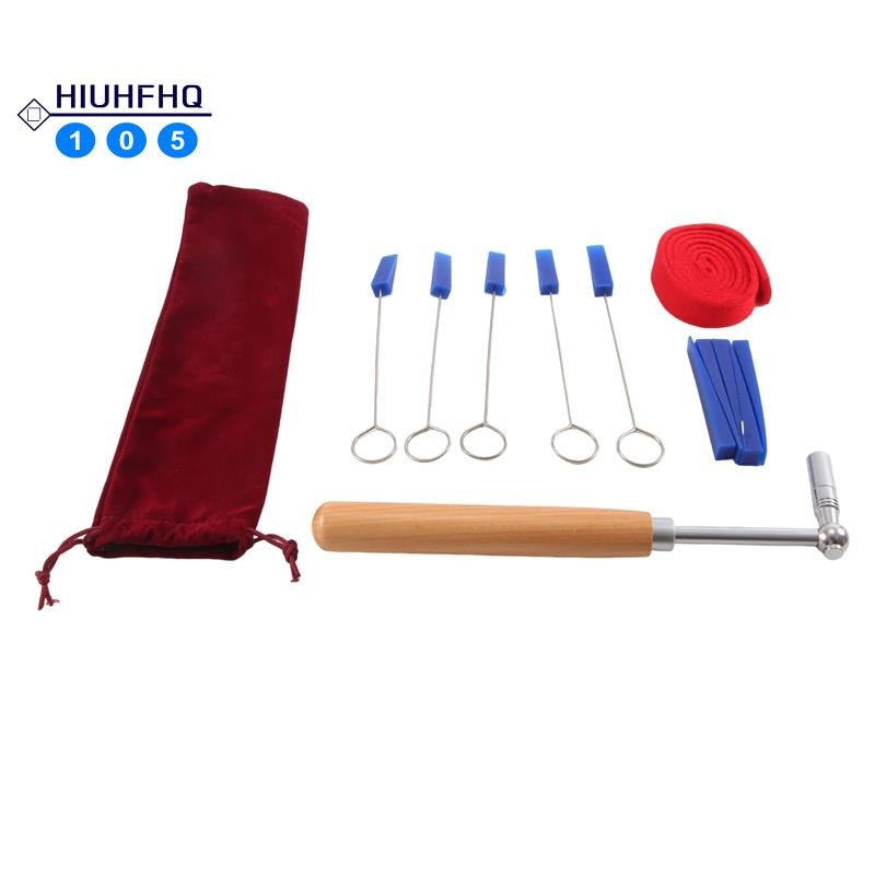 Piano Tuning Kit, YZNlife Professional 16pcs Piano Tuning Tools Professional Tuning Wrench Hammer Lever Felt, Mutes, Fork, Tweezers, Screwdriver