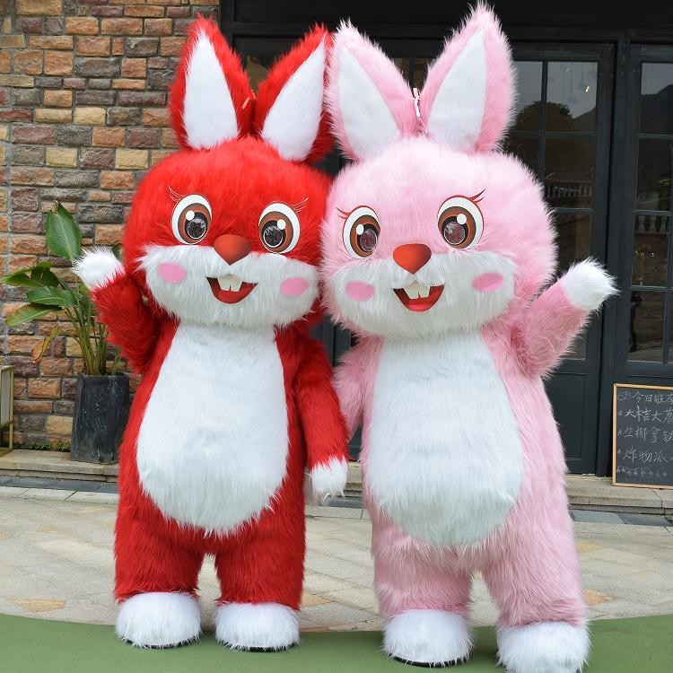 Inflatable Rabbit Year Mascot God of Wealth Rabbit Panda Polar Bear ...