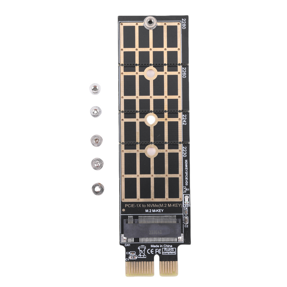 keepdreaming NVMe SSD M.2 PCIE 3.0 X1 Raiser Card PCI-E M Key Connector ...