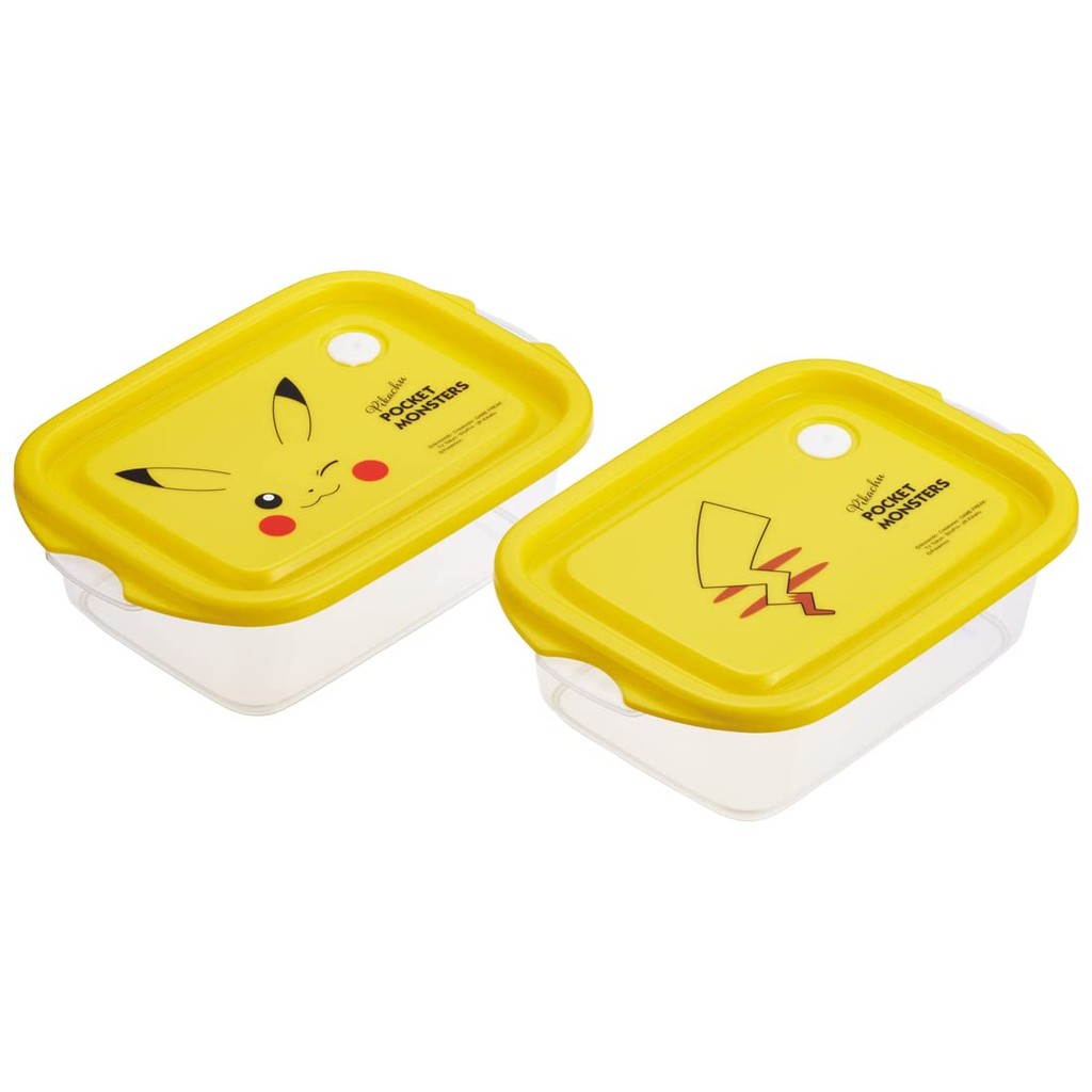 Skater Seal Containers 500ml Set of 2, featuring Pokémon Pikachu Face ...
