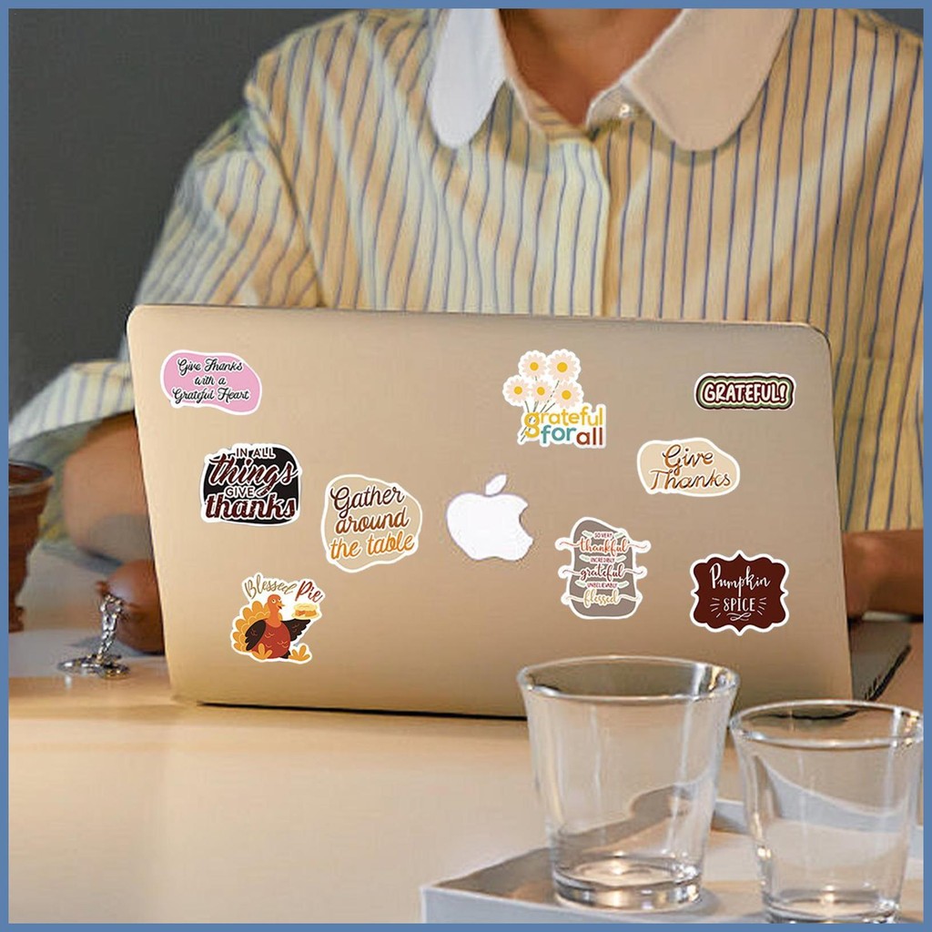Happy Thanksgiving Stickers 50 Sheet Laptop Stickers Thanksgiving ...