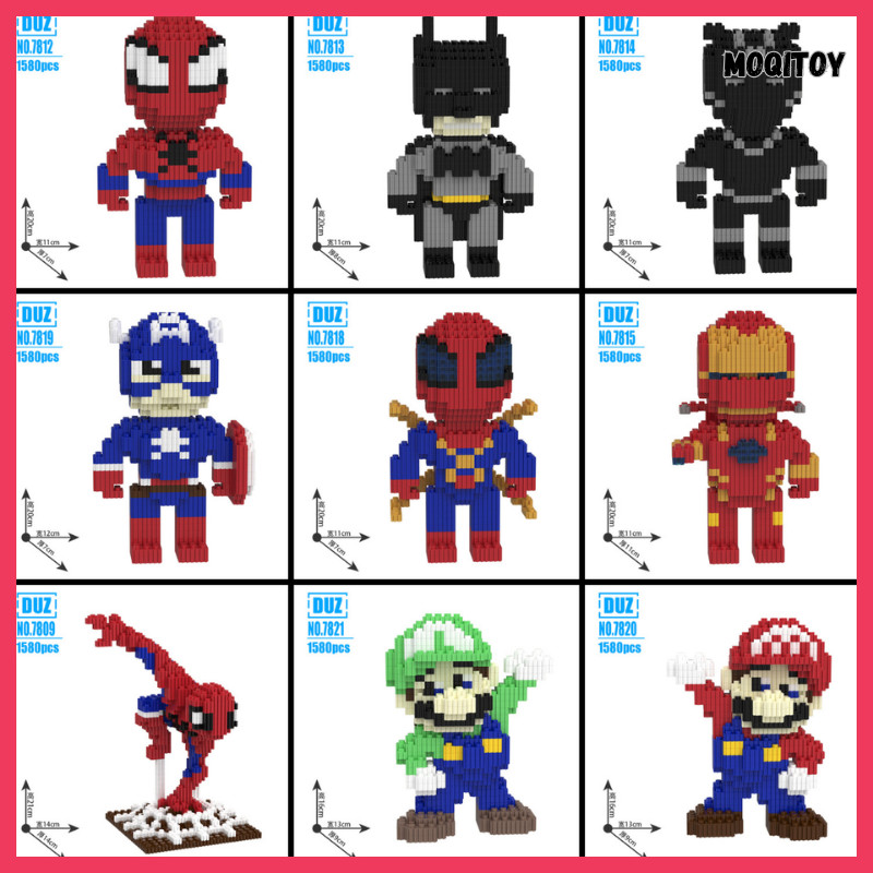 Duz DIY Mini Building Block Character Nano Block Cartoon Toys | Shopee ...