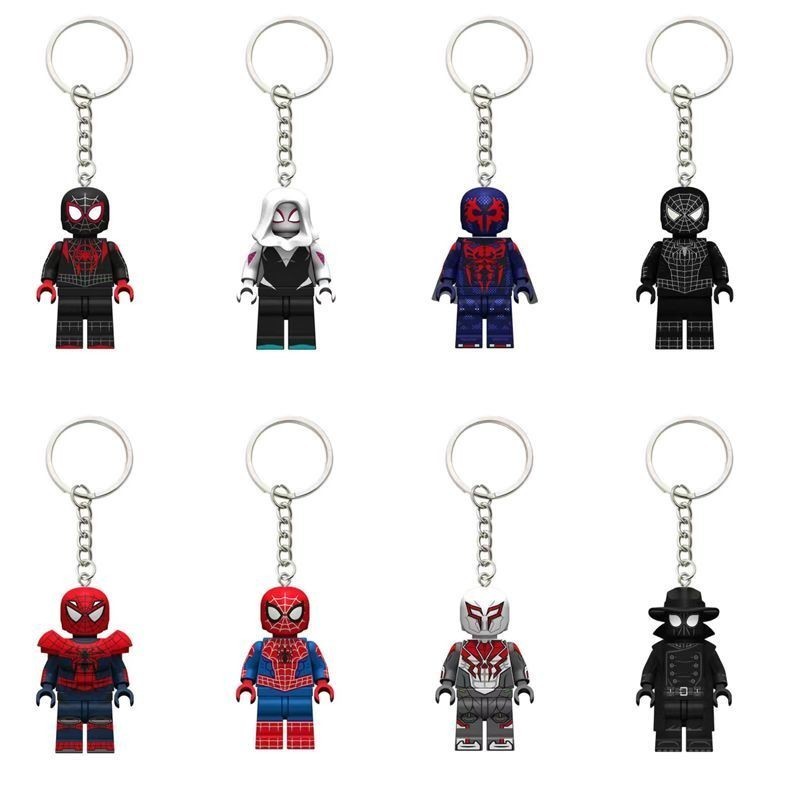 Compatible with LEGO brick minifigure superhero keychain Spider-Man ...