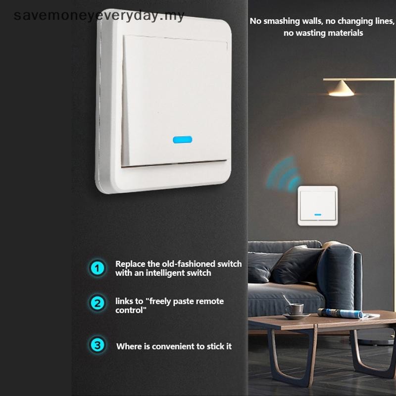 [save] Wireless Remote Control Switch Panel Intelligent Dual Control ...