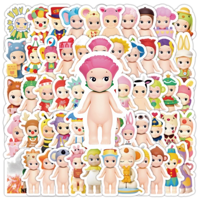 100pcs Kawaii Cartoon Japan Sonny Angel Stickers Cute Kids DIY Toy Gift ...