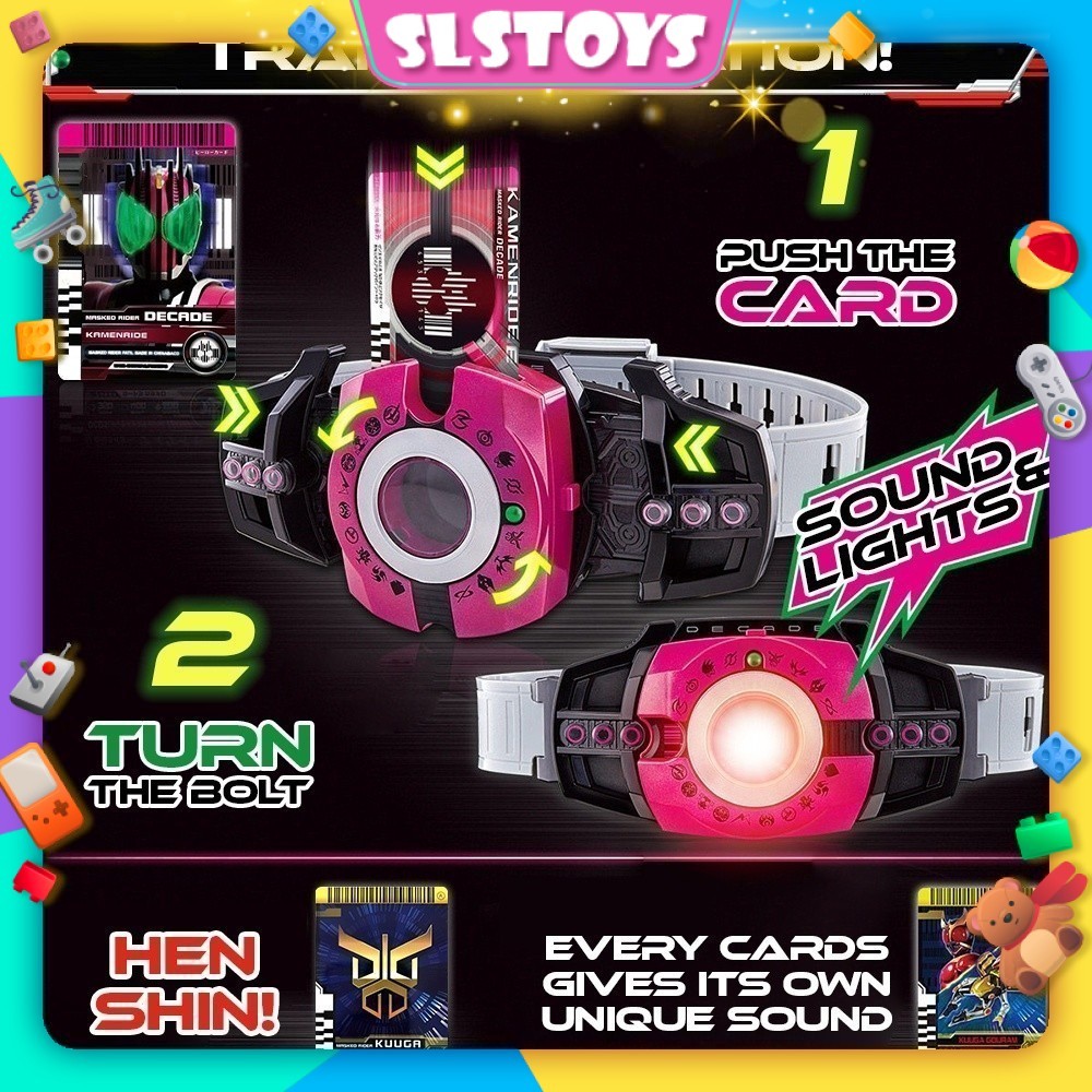 [Light & Sound] Keman Pink Rider Series Motorcycle Transform Henshin ...