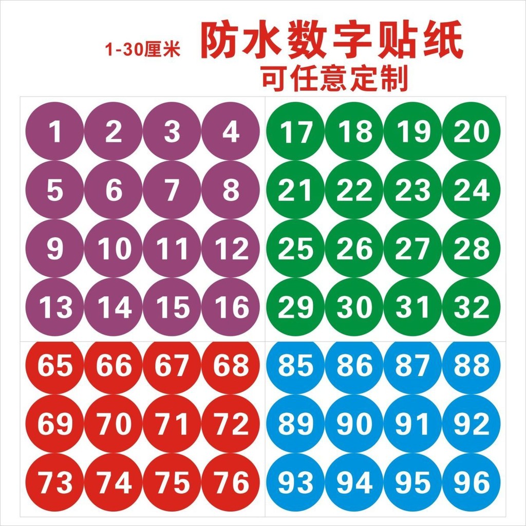 1000Pcs Round Number Stickers 1-100 - Self-Adhesive Vinyl Labels For Organizing, Waterproof - View #5