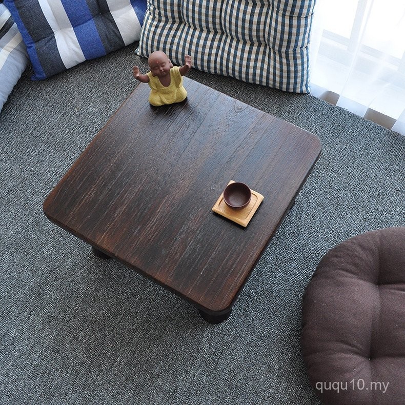 Japanese Style Roasted Paulownia Small Square Table Simple Tatami Bay ...