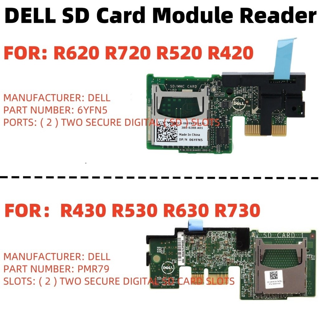 Dell Dual SD Card Module Reader 6YFN5 06YFN5 for R620 R720 R720xd PMR79 ...