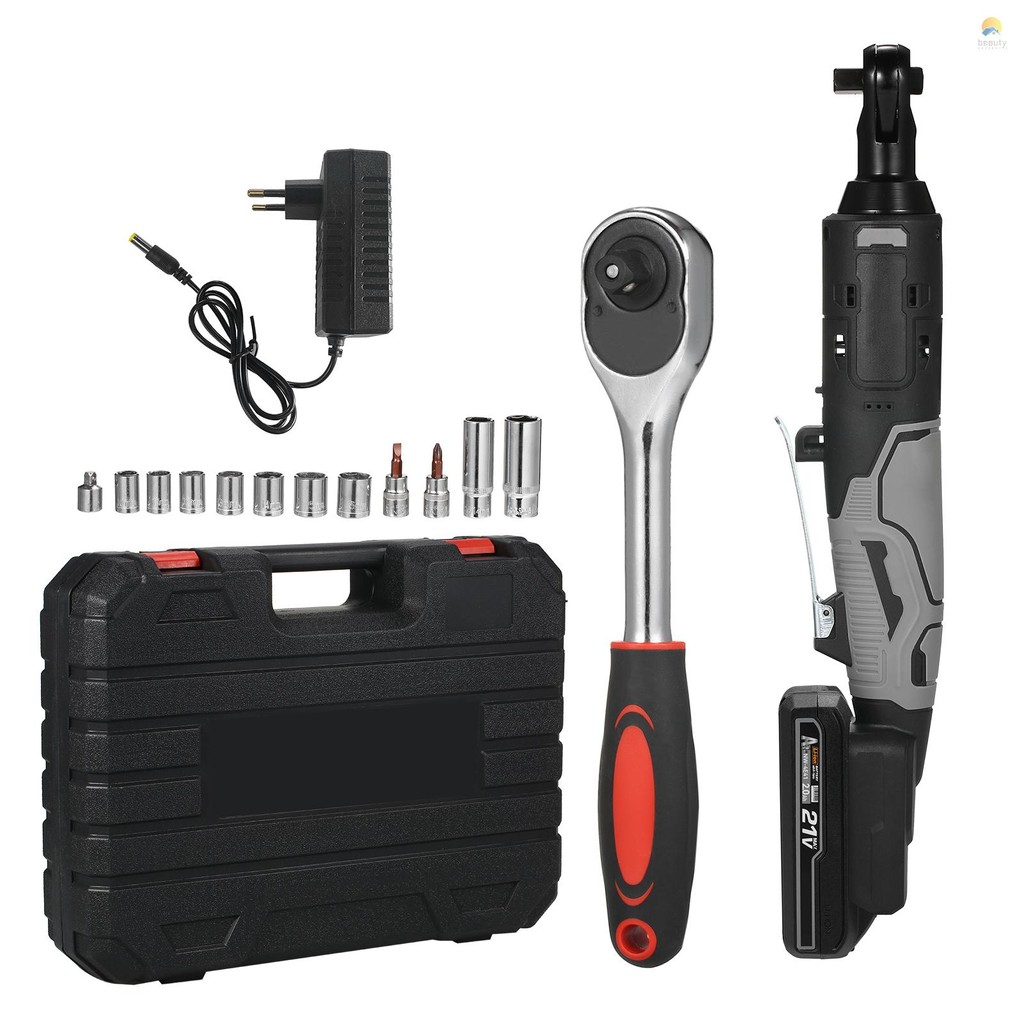 Wrench socket Cordless Electric Ratchet Wrench Set 3/8'' 320 RPM 21V ...