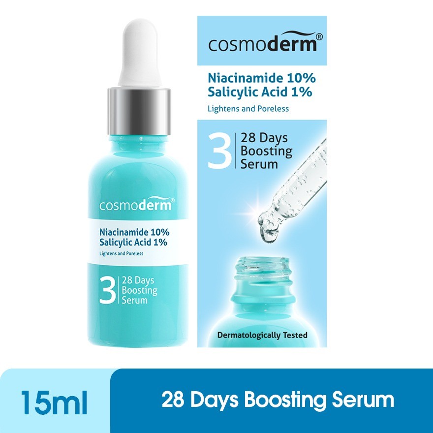 COSMODERM Niacinamide 10% Salicylic Acid 1% 28 Days Boosting Serum 15ml ...
