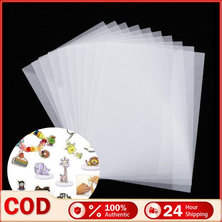 10Pcs DIY Shrink Art Film Paper Thermal Shrink Film Translucent Shrink ...