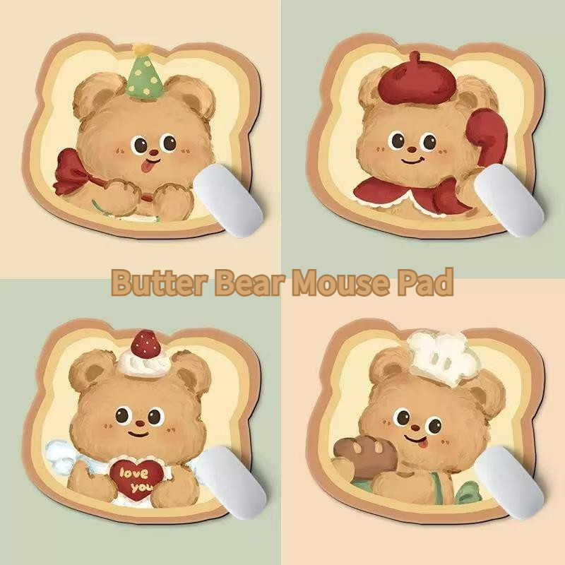 Butter Bear Mouse Pad Creative Computer Keyboard Pad Office Game Anti ...